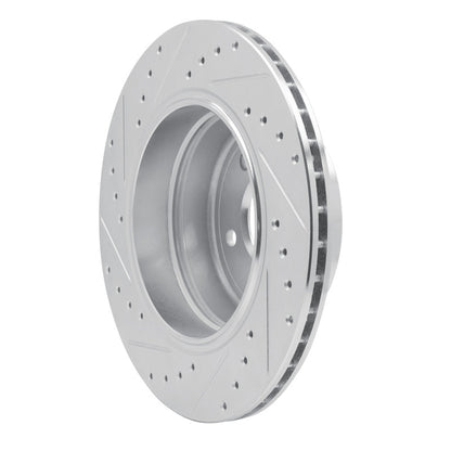 R1 Concepts R1 06-10 BMW 535XI Rear Right Drilled & Slotted Silver Brake Rotor