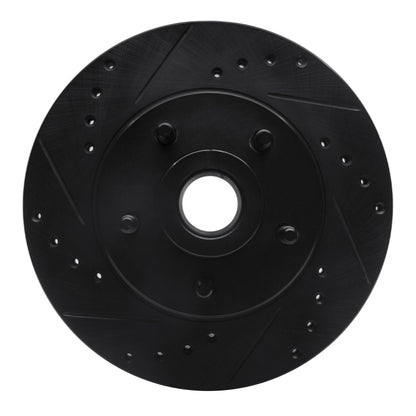 R1 Concepts R1 79-91 Ford LTD Front Left Drilled & Slotted Black Brake Rotor