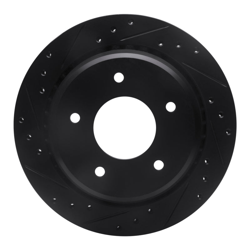 R1 Concepts R1 94-96 Chevrolet COMMERCIAL CHASSIS Rear Left Drilled & Slotted Black Brake Rotor