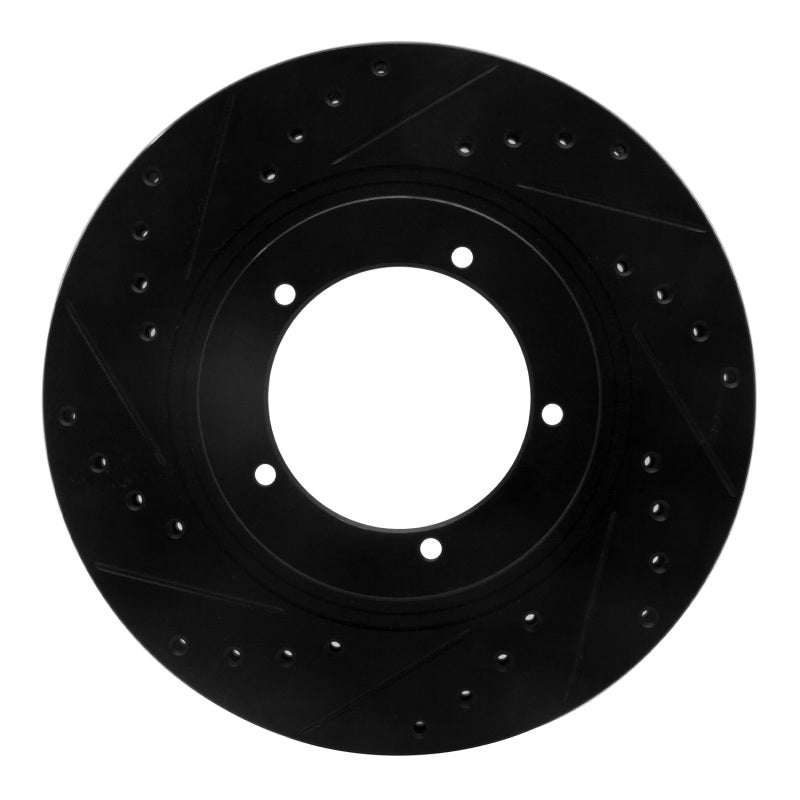 R1 Concepts R1 86-86 Porsche 944 Turbo Front Left Drilled & Slotted Black Brake Rotor