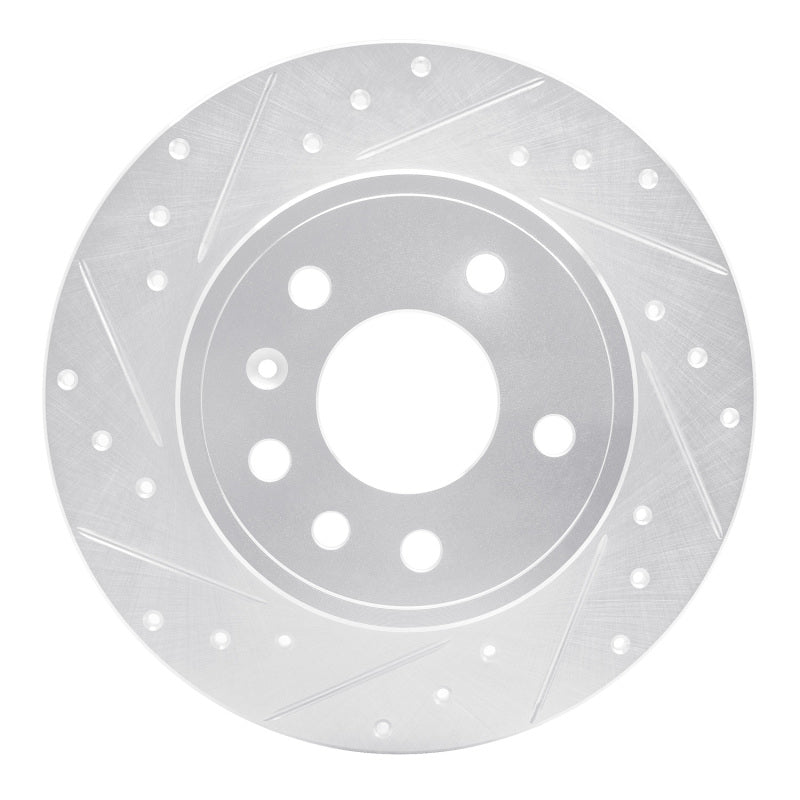 R1 Concepts R1 97-08 Chevrolet ASTRA (Mexico) Rear Left Drilled & Slotted Silver Brake Rotor