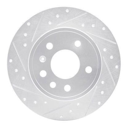 R1 Concepts R1 97-08 Chevrolet ASTRA (Mexico) Rear Left Drilled & Slotted Silver Brake Rotor