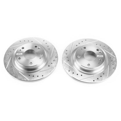 PowerStop Power Stop 17-18 Honda Civic Si Rear Evolution Drilled & Slotted Rotors - Pair