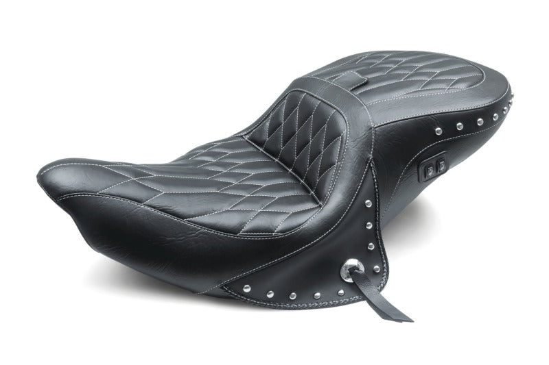 Mustang Motorcycle Mustang 14-21 Indian Chieftain, Chief, Dark Horse, Roadmaster, Spfld Touring 1PC Seat - Black