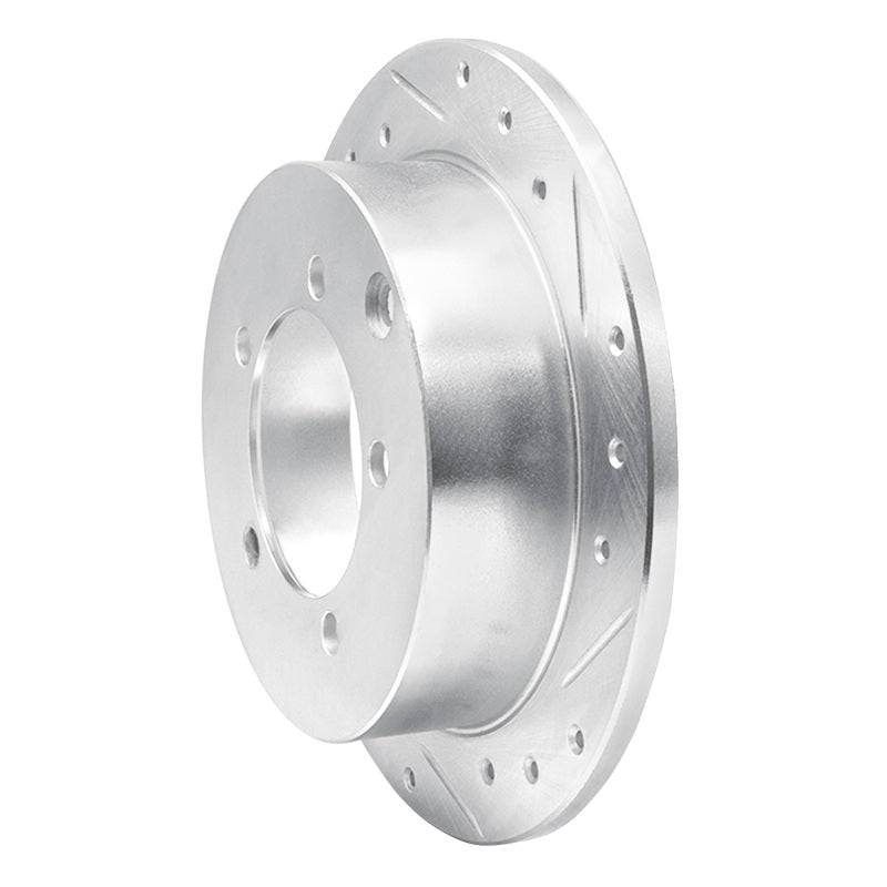 R1 Concepts R1 97-04 Mitsubishi DIAMANTE Rear Right Drilled & Slotted Silver Brake Rotor
