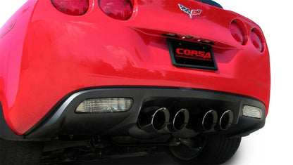 CORSA Performance Corsa 2006-2013 Chevrolet Corvette C6 Z06 7.0L V8 Black Sport Axle-Back Exhaust