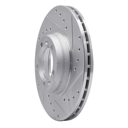 R1 Concepts R1 81-89 Alfa Romeo GTV-6 Front Right Drilled & Slotted Silver Brake Rotor