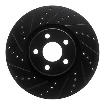 R1 Concepts R1 17-20 Lincoln MKZ Front Left Drilled & Slotted Black Brake Rotor