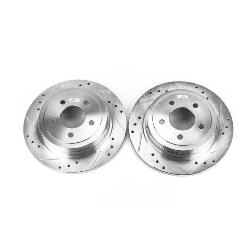 PowerStop Power Stop 2003 Ford Explorer Sport Rear Evolution Drilled & Slotted Rotors - Pair