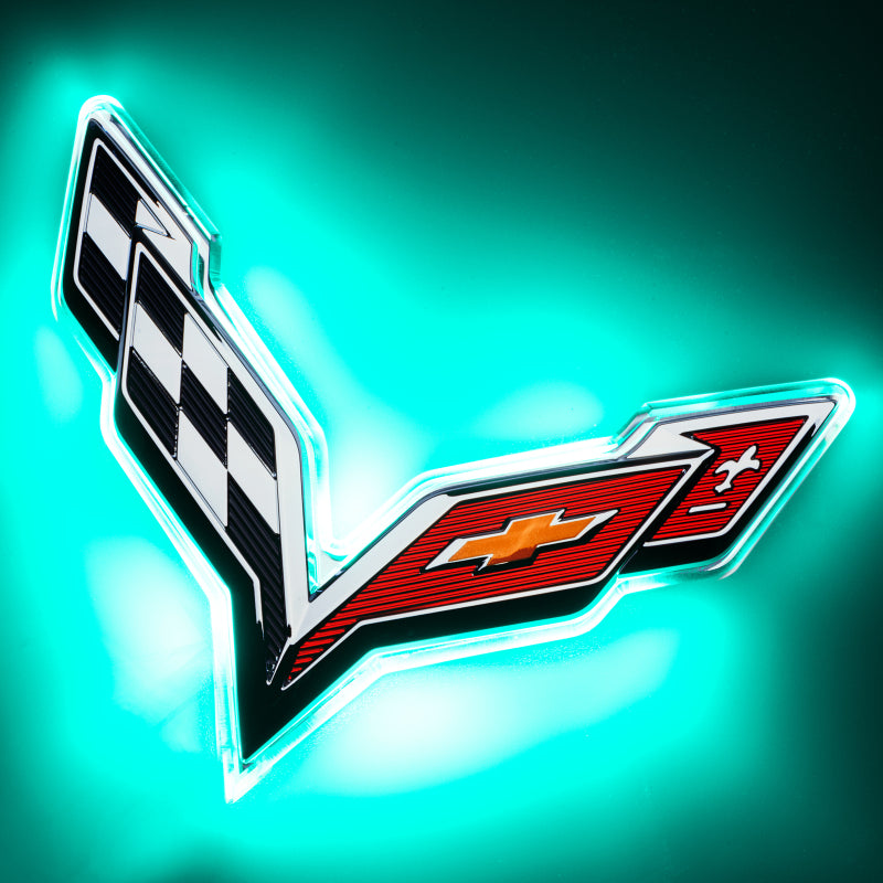 ORACLE Lighting Oracle Corvette C7 Rear Illuminated Emblem - Aqua