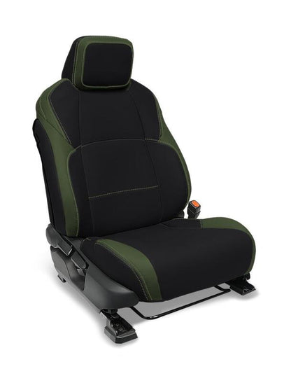 PRP Seats PRP 2024 Toyota Tacoma Front Seat Covers - Black and Olive Green (Pair)