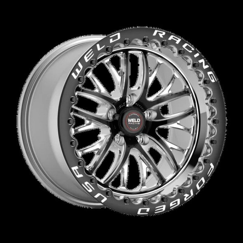 Weld S82 17x10 / 5x120 BP / 7.2in. BS (43mm Offset) Black Wheel (High Pad) - Black Single Beadlock