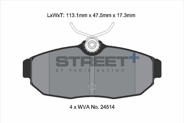 PAGID Racing T8140SP2001 STREET+ Brake Pads