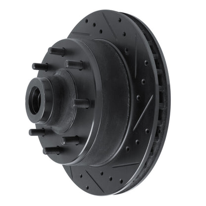R1 Concepts R1 78-81 Dodge B350 Front Right Drilled & Slotted Black Brake Rotor