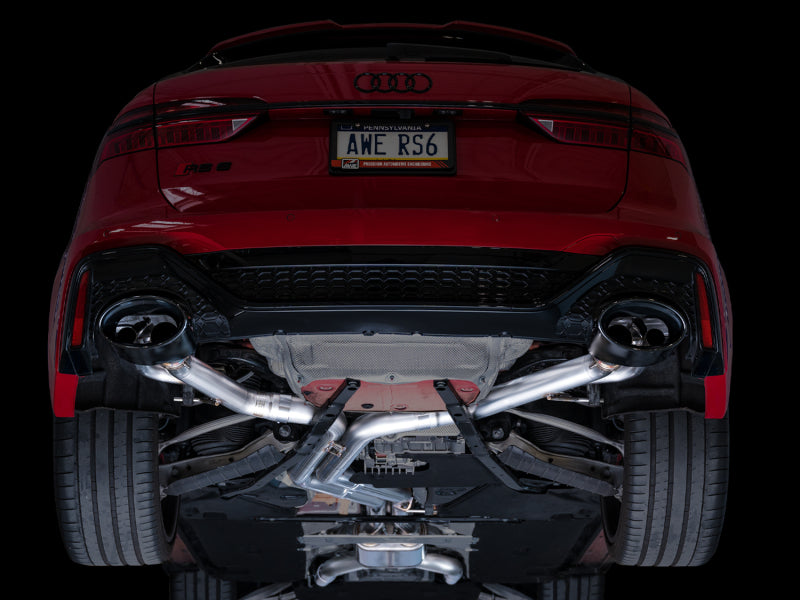 AWE Tuning 21-23 Audi C8 RS6/RS7 SwitchPath Cat-Back Exhaust - Diamond Black Tips