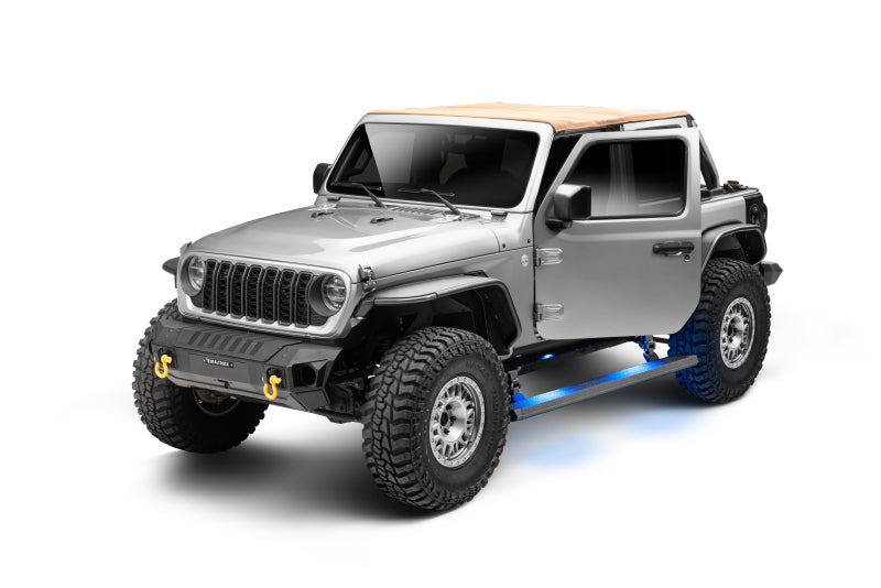 Go Rhino RealTruck 18-24 Jeep Wrangler 4dr VoltStep Electric Running Board Kit - Bedliner Coating