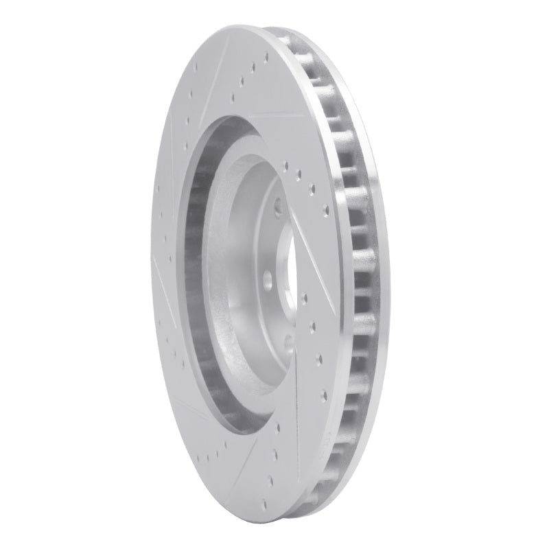 R1 Concepts R1 92-02 Dodge Viper Front Right Drilled & Slotted Silver Brake Rotor