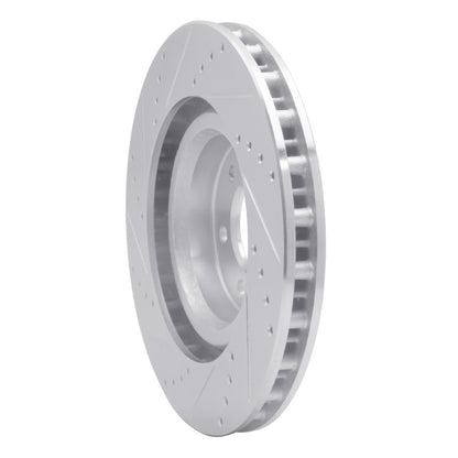 R1 Concepts R1 92-02 Dodge Viper Front Right Drilled & Slotted Silver Brake Rotor