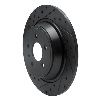 R1 Concepts R1 13-20 Ford Escape Rear Left Drilled & Slotted Black Brake Rotor