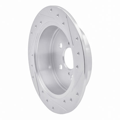 R1 Concepts R1 00-10 Pontiac Vibe Rear Left Drilled & Slotted Silver Brake Rotor