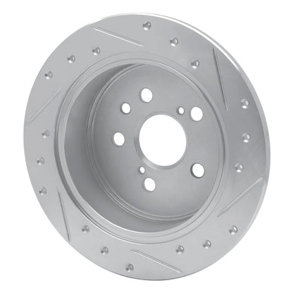 R1 Concepts R1 88-91 Toyota Camry Rear Left Drilled & Slotted Silver Brake Rotor