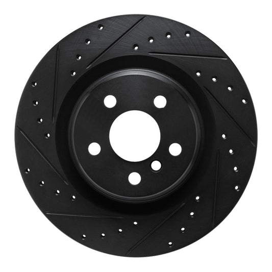 R1 Concepts R1 -24 BMW M235I xDrive Gran Coupe Rear Left Drilled & Slotted Black Brake Rotor