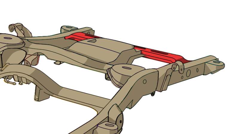 Rustbuster Rear Spare Tire Crossmember
