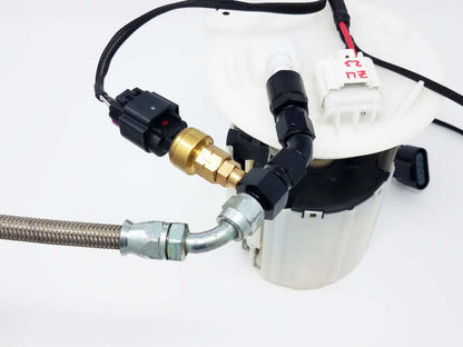 Aeromotive VaporWorx Gauge Setting Fitting Adapter - (1) AN-06 Male-Male Union & 1/8in NPT Port