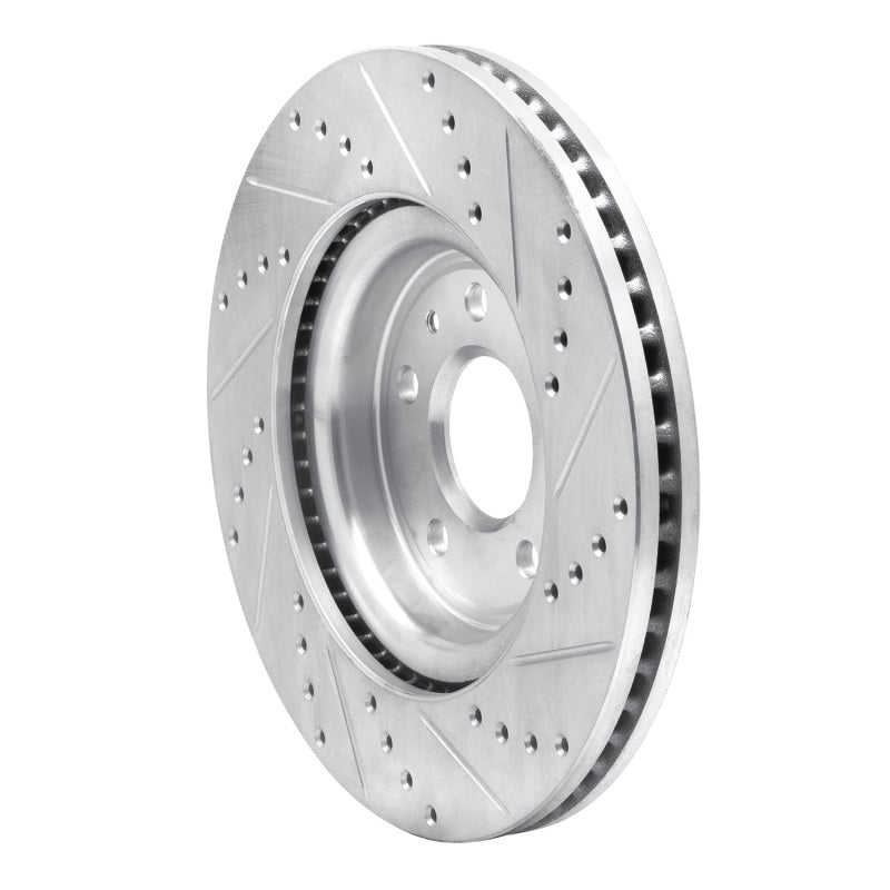R1 Concepts R1 11-19 Ford Explorer Front Left Drilled & Slotted Silver Brake Rotor
