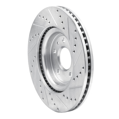 R1 Concepts R1 11-19 Ford Explorer Front Left Drilled & Slotted Silver Brake Rotor
