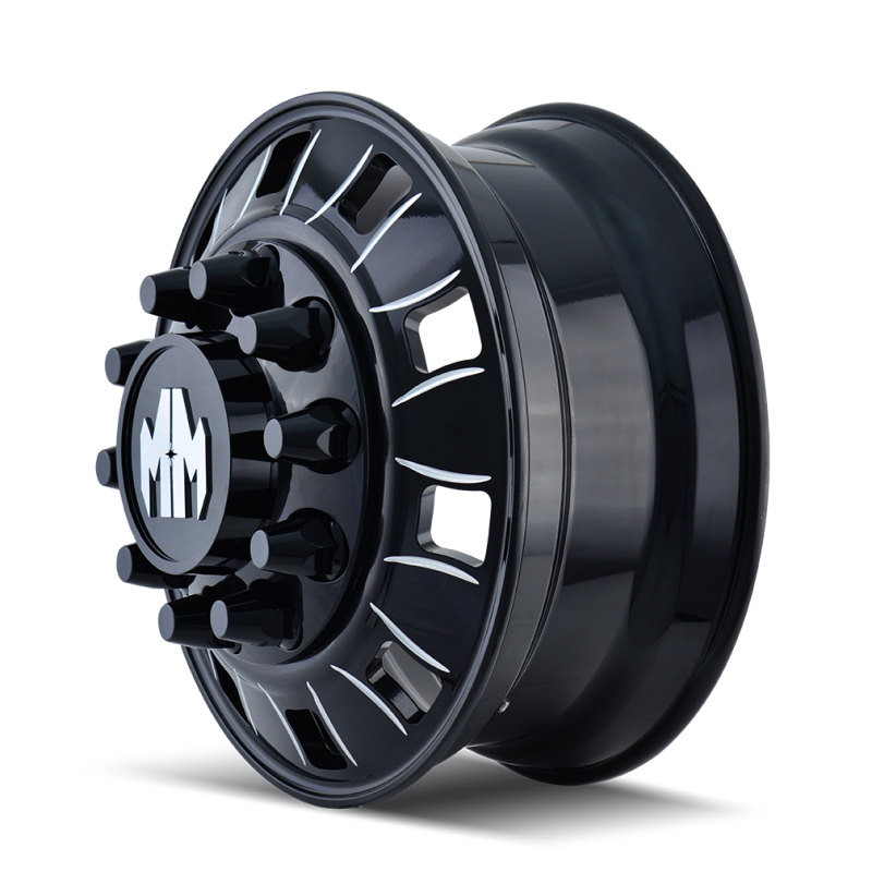 Mayhem 8180 BigRig 24.5x8.25 / 10x285.75 BP / 168mm Offset / 220.1mm Hub Inner Black Wheel