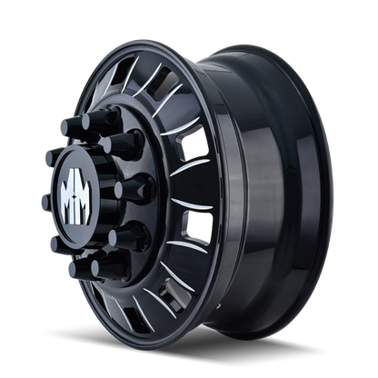 Mayhem 8180 BigRig 24.5x8.25 / 10x285.75 BP / 168mm Offset / 220.1mm Hub Inner Black Wheel