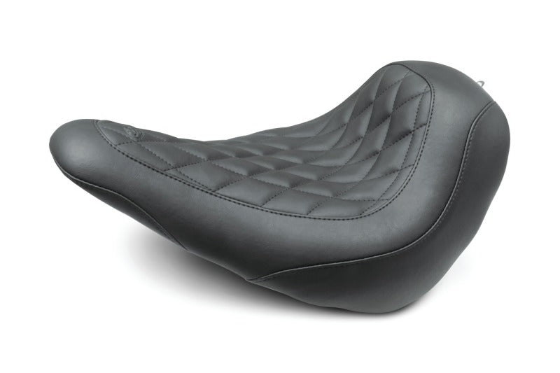 Mustang Motorcycle Mustang 18-21 Harley Low Rider, Sport Glide Wide Tripper Solo Seat Diamond Stitch - Black