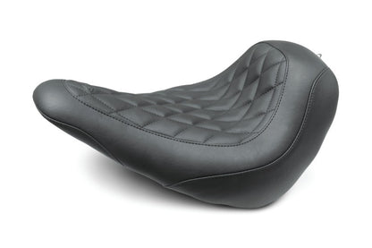 Mustang Motorcycle Mustang 18-21 Harley Low Rider, Sport Glide Wide Tripper Solo Seat Diamond Stitch - Black