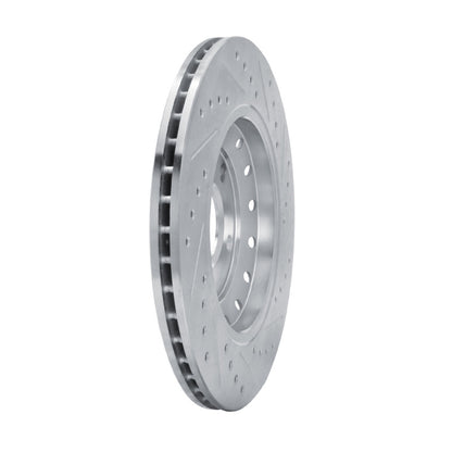 R1 Concepts R1 04-10 Audi A8 Rear Right Drilled & Slotted Silver Brake Rotor