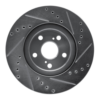 R1 Concepts R1 09-15 Toyota Corolla (Mexico) Front Left Drilled & Slotted Silver Brake Rotor