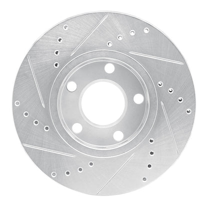 R1 Concepts R1 85-91 Audi 200 Front Right Drilled & Slotted Silver Brake Rotor