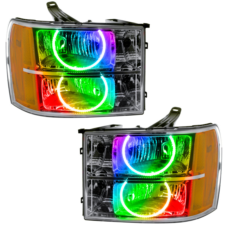 ORACLE Lighting Oracle 07-13 GMC Sierra SMD HL - Round Ring Design - ColorSHIFT w/ 2.0 Controller