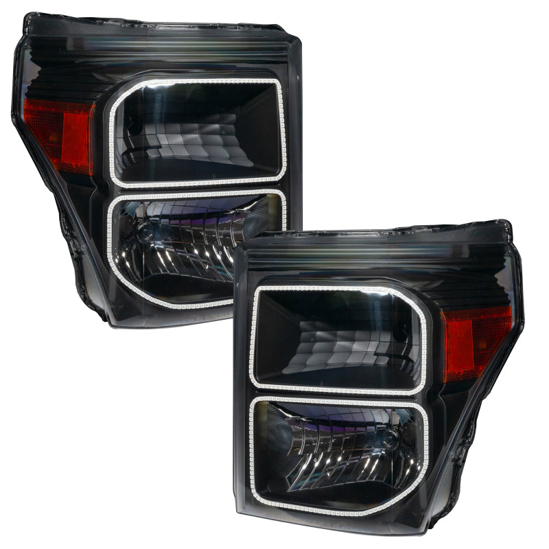 ORACLE Lighting Oracle 11-16 Ford F250/350 LED HL - Black - ColorSHIFT w/ BC1 Controller