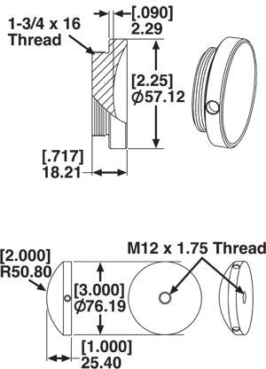 SPC Performance CUPPED 90A RUBBER FOOT
