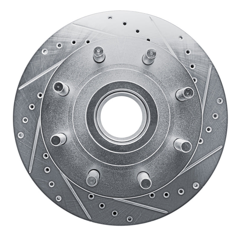R1 Concepts R1 94-94 Ford E-250 Econoline Front Right Drilled & Slotted Silver Brake Rotor