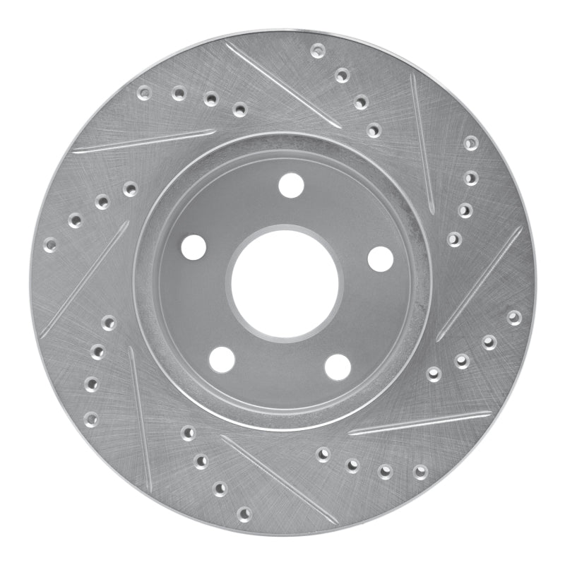 R1 Concepts R1 91-97 Toyota Previa Front Left Drilled & Slotted Silver Brake Rotor