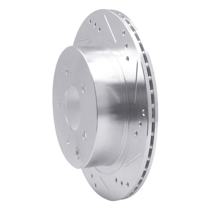 R1 Concepts R1 02-25 Infiniti G35 Rear Right Drilled & Slotted Silver Brake Rotor