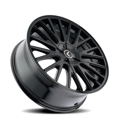 Kraze Wheels Kraze KR185 Double Down 20x8.5 / 5x108/114.3 BP / 38mm Offset / 73mm Hub Gloss Black Wheel