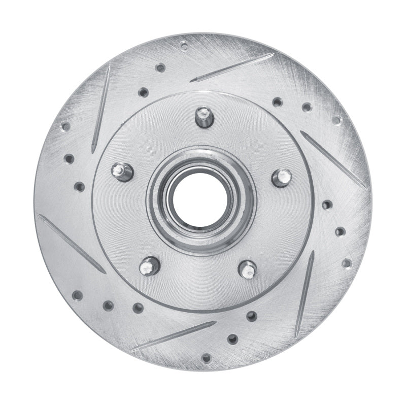 R1 Concepts R1 82-95 Buick Regal Front Left Drilled & Slotted Silver Brake Rotor