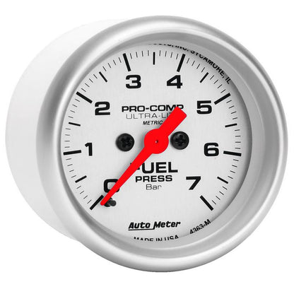 AutoMeter Gauge Fuel Pressure 2-1/16in. 7 Bar Electric Ultra-Lite