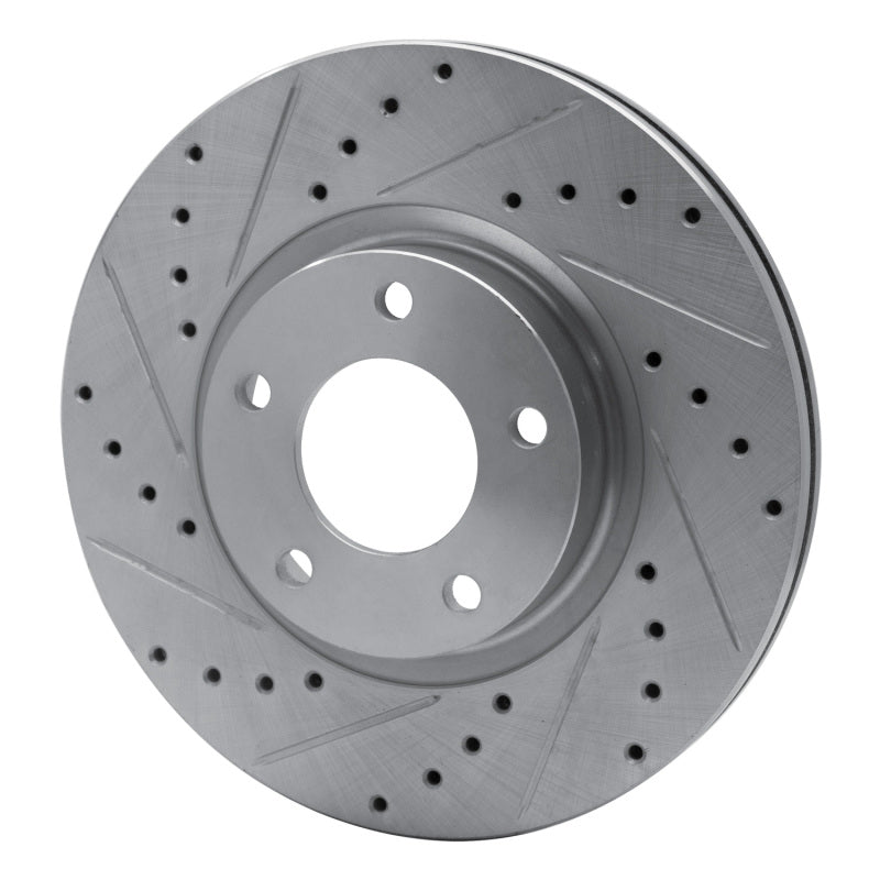 R1 Concepts R1 04-15 Mazda 3 Front Left Drilled & Slotted Silver Brake Rotor