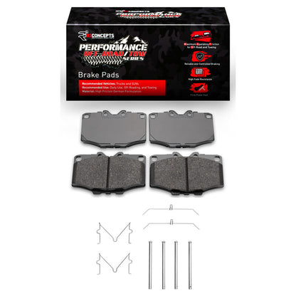 R1 Concepts R1 1976-1989 Toyota 4Runner Front Performance Off-Road/Tow Brake Pads & Hardware Kit