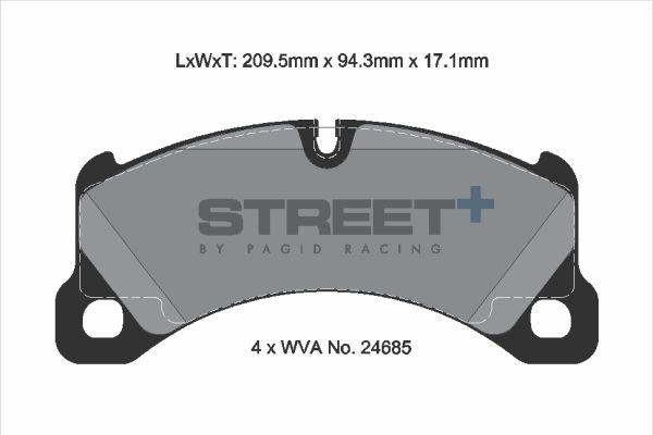 PAGID Racing T8087SP2001 STREET+ Brake Pads