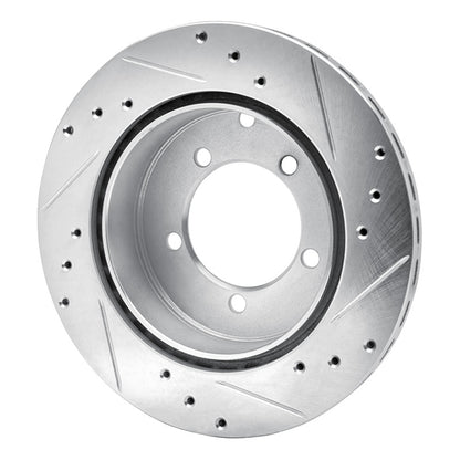 R1 Concepts R1 91-93 Dodge STEALTH Rear Left Drilled & Slotted Silver Brake Rotor